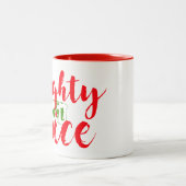 santa naughty maar nice kerstversiering mok (Center)