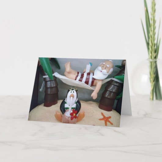 SANTA NEEMT EEN BREAK "CHRISTMAS"-KAART FEESTDAGEN KAART (Voorkant)