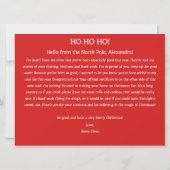 Santa Nice List Aangepaste naam Kerstcertificaat Feestdagenkaart (Achterkant)