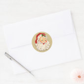 Santa No. 2 Classic Round Sticker (Envelop)