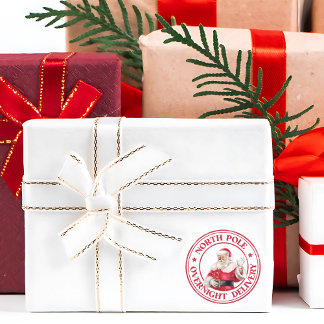 Santa Noordpool Levering Ronde Sticker
