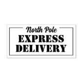 Santa North Pole Express-levering Rubberstempel (Afrduk)