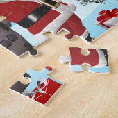 Santa North Pole Persoonlijk met de naam van het k Legpuzzel (Zijkant)