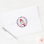 Santa North Pole Post Kantoor Round Sticker (Envelop)