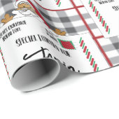 Santa North Pole Special Delivery Personalized Kin Cadeaupapier (Rol Hoek)