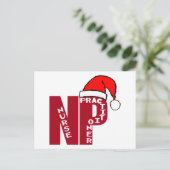 SANTA NP Big Red - NURSE PRACTITIONER Feestdagenkaart (Staand voorkant)