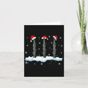 Santa Oboe-kerstlampjes Funny Oboe Lover Gifts Kaart