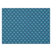 Santa Octopus Blue Kerstmis Tafelkleed (Voorkant (Horizontaal))