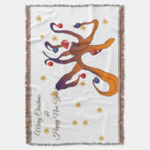 Santa Octopus Deken (Voorkant Verticaal)