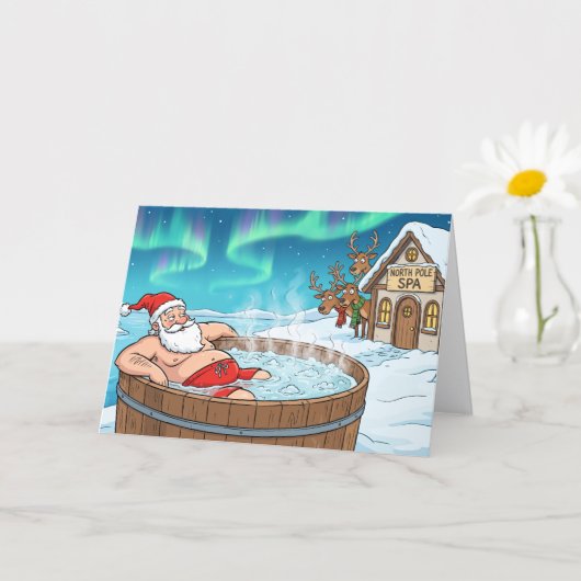 Santa Off Duty Kaart (Kleine Plant)