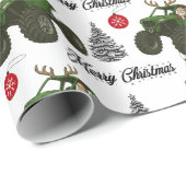 Santa Off Road Wrapping Paper Cadeaupapier (Rol Hoek)