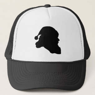 Santa ombragent sur un casquette
