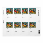 Santa on Motorcycle  Gift Label (Full Sheet)
