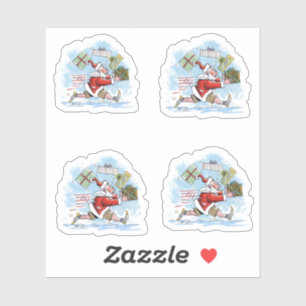 Santa Onvoorbereide contourstickers Sticker