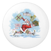 Santa Onvoorbereide keramische knop (Voorkant)