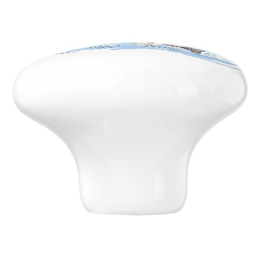 Santa Onvoorbereide keramische knop (Zijkant)