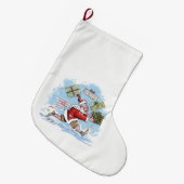 Santa Onvoorbereide Kerstmis kous groot Grote Kerstsok (Voorkant (Hangend))