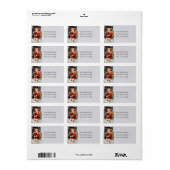 Santa op oude landstrook adreslabel etiket (Full Sheet)