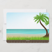 Santa op vakantie Bewegende Aankondiging (Achterkant)