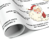 Santa Open 25 december geen pieken! Cadeaupapier (Rol Hoek)