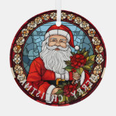 Santa Ornamenten, stijl vlekken kerk Glas Ornament (Achterkant)