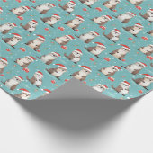 Santa Otter Kerst inpakpapier (Hoek)