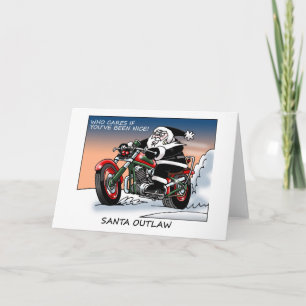 Santa Outlaw Christmas Kaart