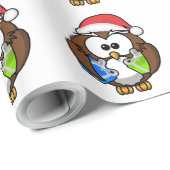 SANTA OWL CADEAUPAPIER (Rol Hoek)