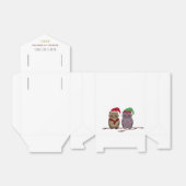 Santa Owl en Elf Owl Favor Box Bedankdoosjes (Uitgevouwen)