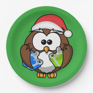 SANTA OWL PAPIEREN BORDJE