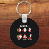 Santa Pain Scale Funny Christmas Design For Nurse  Sleutelhanger (Voorkant)