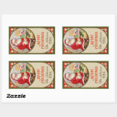  Santa Painting in de workshop Rechthoekige Sticker (Vel)