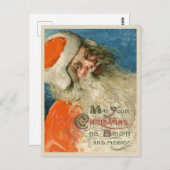  Santa Painting met Typografie Briefkaart (Voorkant / Achterkant)