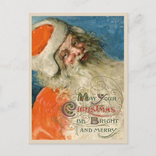  Santa Painting met Typografie Briefkaart (Voorkant)