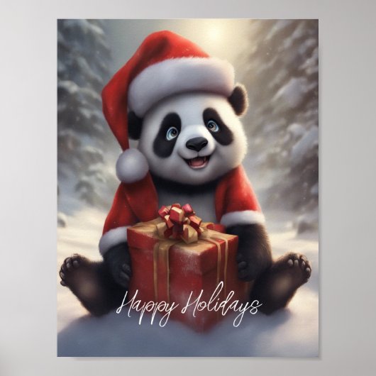 Santa Panda Beer Poster (Voorkant)