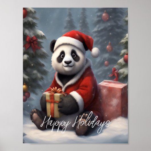 Santa Panda Beer Poster (Voorkant)