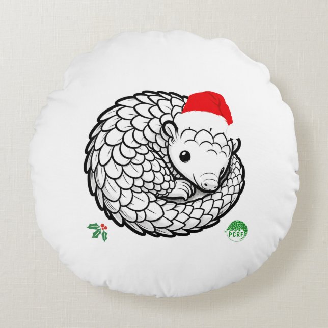 Santa Pangolin kussen (Voorkant)
