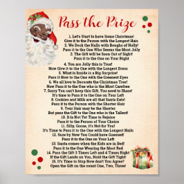 Santa Pass het Prijsgedicht Kerstspel Teken Poster
