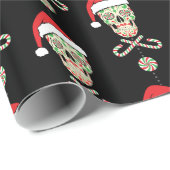 santa -patroon cadeaupapier (Rol Hoek)