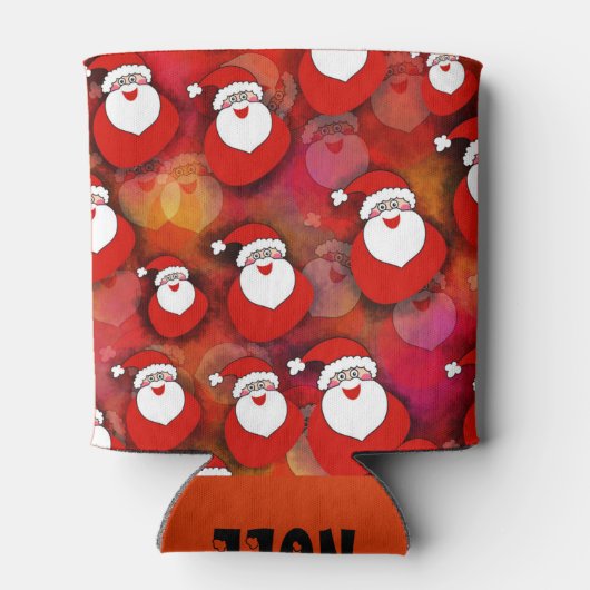 Santa Pattern Blikjeskoeler (Achterkant)