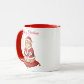 Santa Paws Cat Christmas Coffee Mug (Devant gauche)