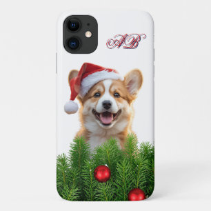 Santa Paws Corgi Holiday iPhone-ontwerp iPhone 11 Hoesje