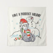 Santa Paws | Een vruchtbare feestdag hebben Wandkleed (Voorkant (horizontaal))