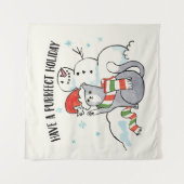 Santa Paws | Een vruchtbare feestdag hebben Wandkleed (Voorkant)