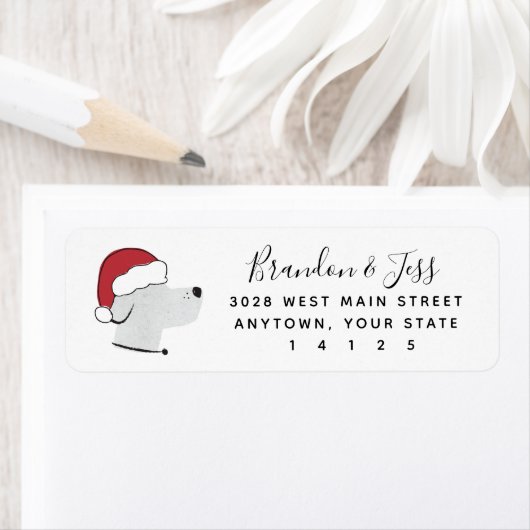Santa Paws - Etiket voor het thema Cute Dog-thema (Insitu)