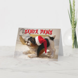 Santa Paws Funny Kerstmis - Voeg je DOG FOTO toe Kaart
