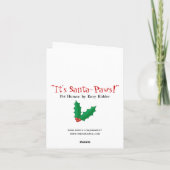 Santa-Paws Funny Pug Kerst/Vakantie Kaart (Achterkant)