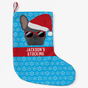 Santa Paws Kerstblauw Kleine Kerstsok