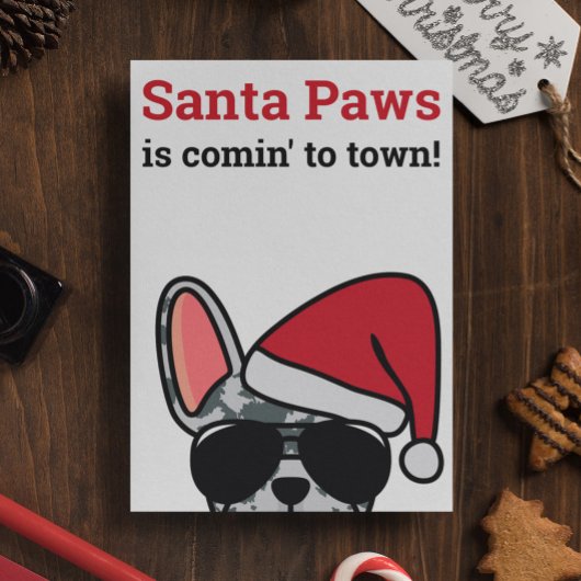 Santa Paws Kerstblauw Merle Kaart