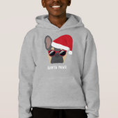 Santa Paws kerstblauw Tan French Bulldog (Voorkant)